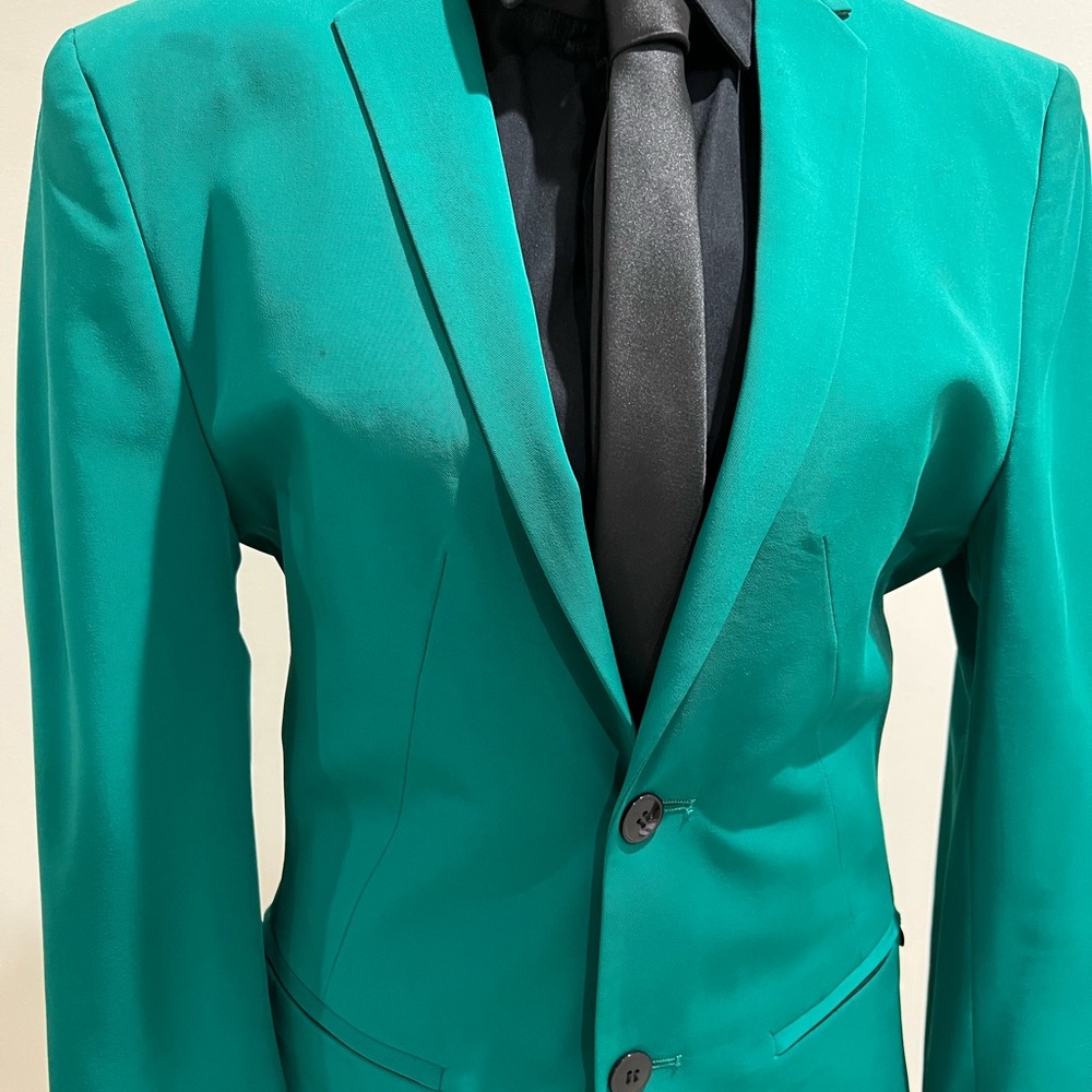 Green Two Button Blazer